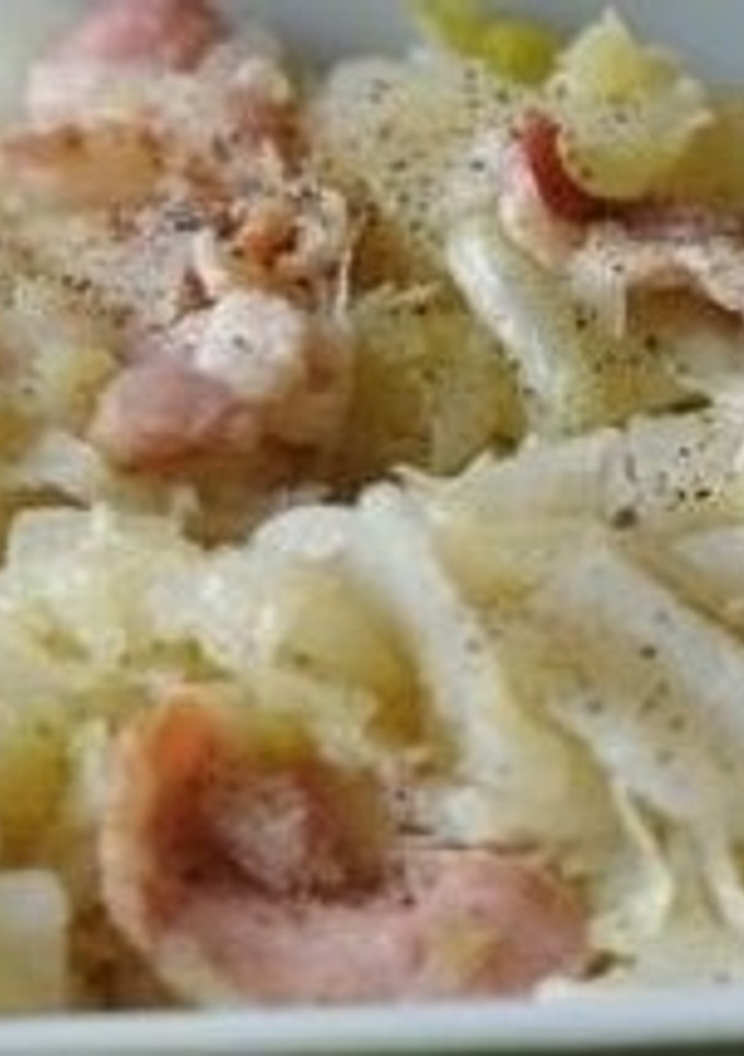 Una foto de Repollo rehogado con panceta de cerdo