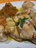 Pollo sofrito con tomates de Muchamiel