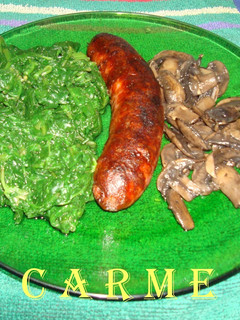 Una foto de Butifarra asada con verduras salteadas