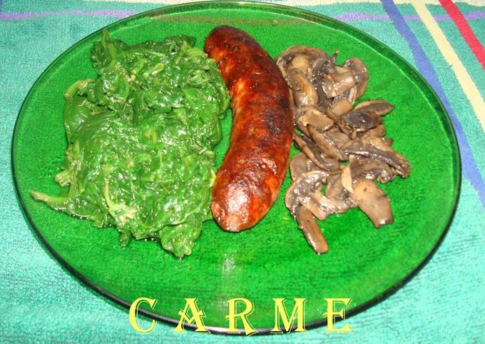 Foto principal de Butifarra asada con verduras salteadas
