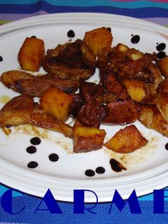 Una foto de Chuletas de cordero con piña