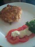 Pechuga rellena de albahaca y tomate