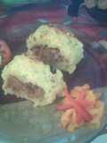 Tubo de papa relleno de carne