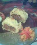Tubo de papa relleno de carne