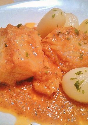 Una foto de Bacalao a la Vizcaina