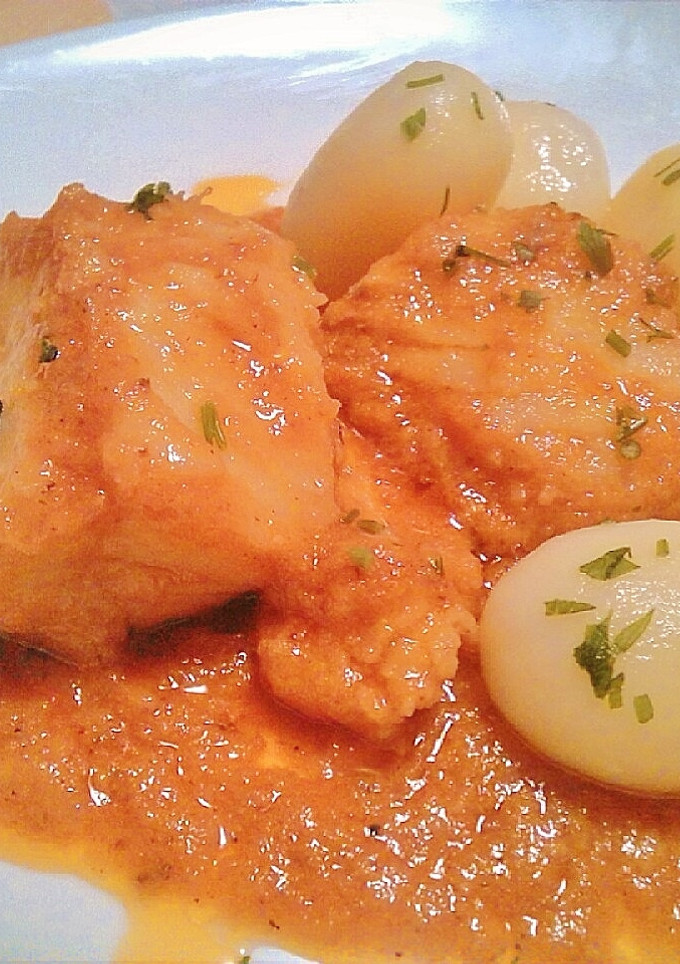 Una foto de Bacalao a la Vizcaina