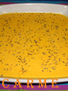Una foto de Crema de zanahoria y naranja