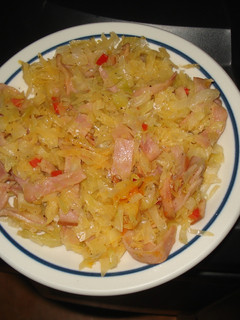 Una foto de Repollo con jamón