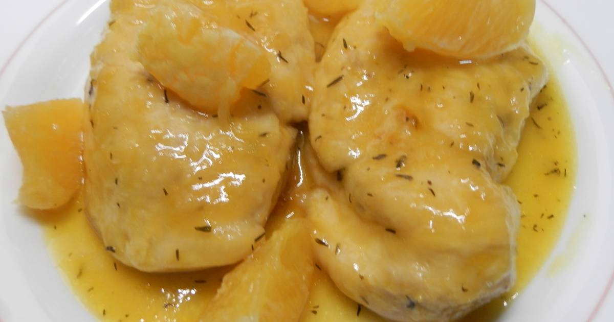 Pechuga de pollo en salsa de naranja Receta de Carmem- Cookpad