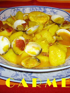Una foto de Suquet de cloisses (almejas)