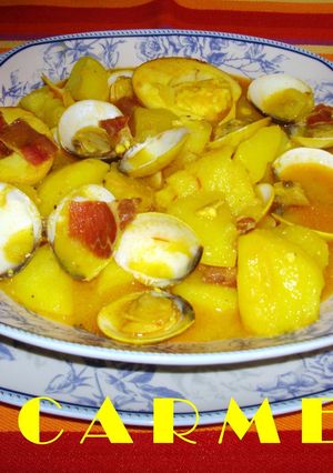 Una foto de Suquet de cloisses (almejas)