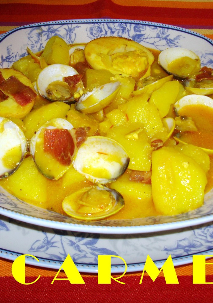 Una foto de Suquet de cloisses (almejas)