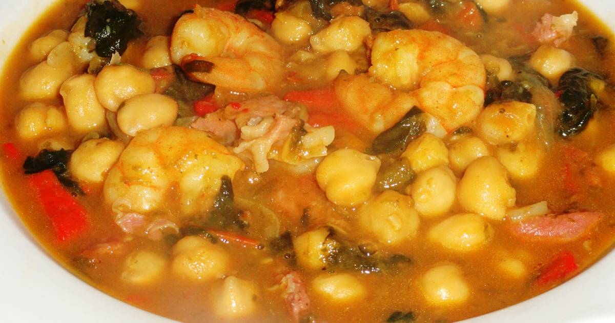 49 recetas muy ricas de garbanzos con jamón y espinaca compartidas por cocineros caseros Cookpad