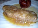 Cinta de lomo en salsa de cebolla y manzana