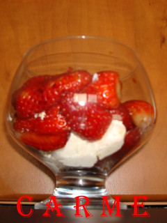 Una foto de Fresas balsámicas con mascarpone
