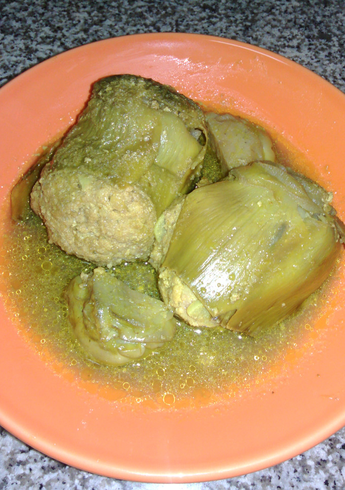 Una foto de Alcachofas rellenas de carne