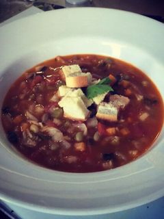 Una foto de Sopa minestrone