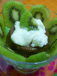 Una foto de Flan chocolateado