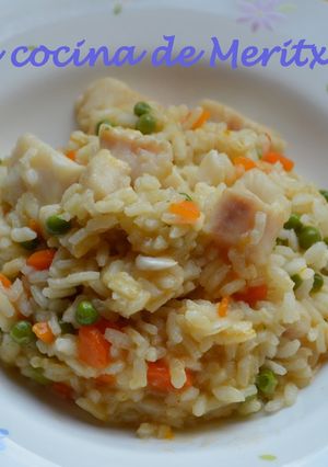 Foto principal de Risotto con verduras y pescado a mi manera