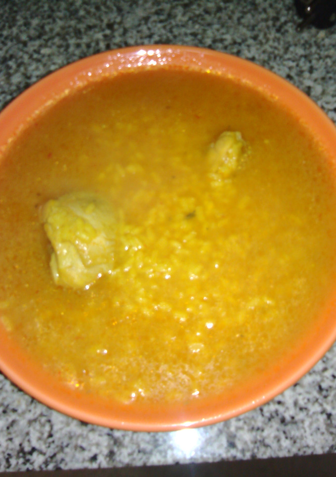 Una foto de Arroz caldoso con curcuma