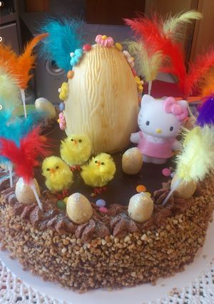 Una foto de Mona de Pascua de trufa (y sacher)