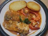 Sudado de pescado y camarones
