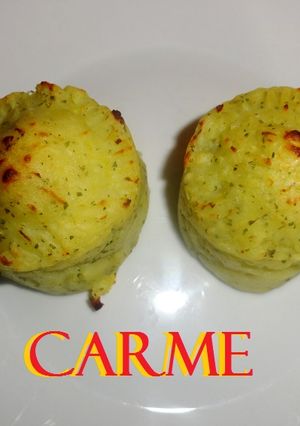 Una foto de Timbal de puré de patatas gratinado