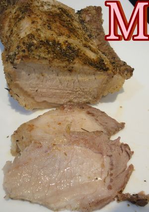 Una foto de Lomo de cerdo a la sal en el microondas