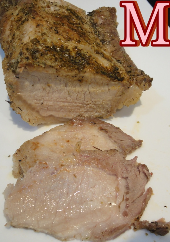 Una foto de Lomo de cerdo a la sal en el microondas