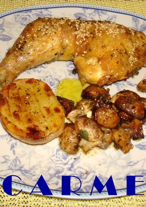 Una foto de Pollo asado a las finas hierbas