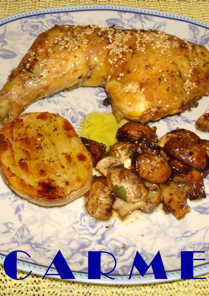 Una foto de Pollo asado a las finas hierbas