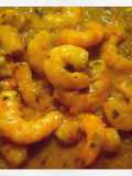 Camarones en salsa curry