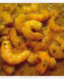 Camarones en salsa curry
