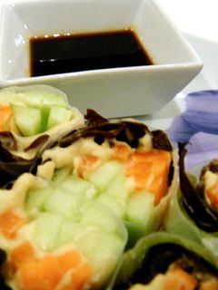 Una foto de Rollitos de verano veganos