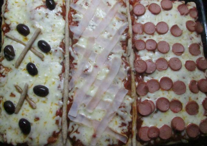 Foto principal de Pizza integral de tres sabores