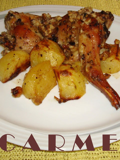 Una foto de Conejo al horno a la catalana