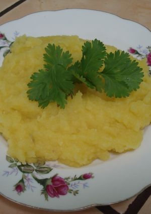 Una foto de Puré de camotes de mi tía