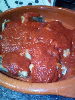 Una foto de Bacalao con tomate