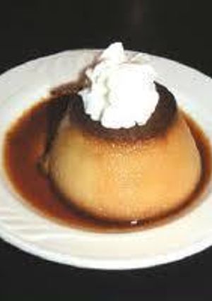Una foto de Flan simple de vainilla