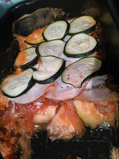 Una foto de Milhoja de verduras con carne