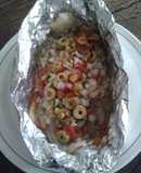 Filete de pescado empapelado