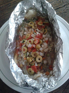 Una foto de Filete de pescado empapelado