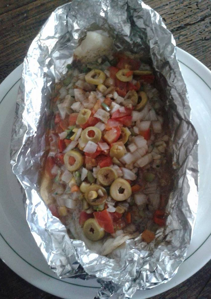 Una foto de Filete de pescado empapelado