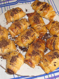 Una foto de Minicroissants de chocolate