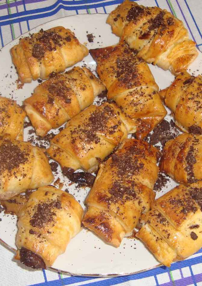 Una foto de Minicroissants de chocolate