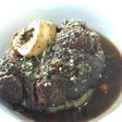 Ossobuco sobre Pure de boniato