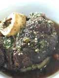 Ossobuco sobre Pure de boniato