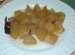 Una foto de Dulce de papaya