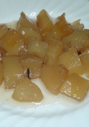 Una foto de Dulce de papaya