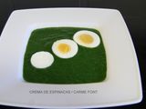 Crema de espinacas con "secreto" de espárragos
